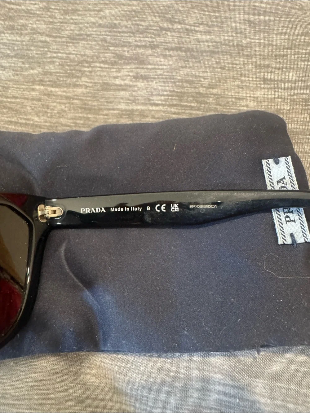 Prada Glossy Black Oversized Cat-Eye sunglasses